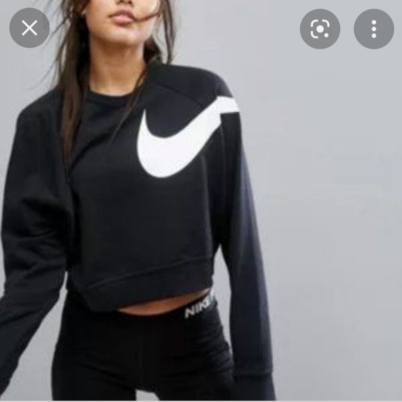 Nike Tops - Nike swoosh sweatshirt in a crop style size XL